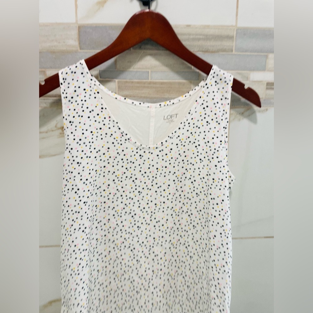 LOFT Multicolor Polka Dot Tank Top - Picture 5 of 14